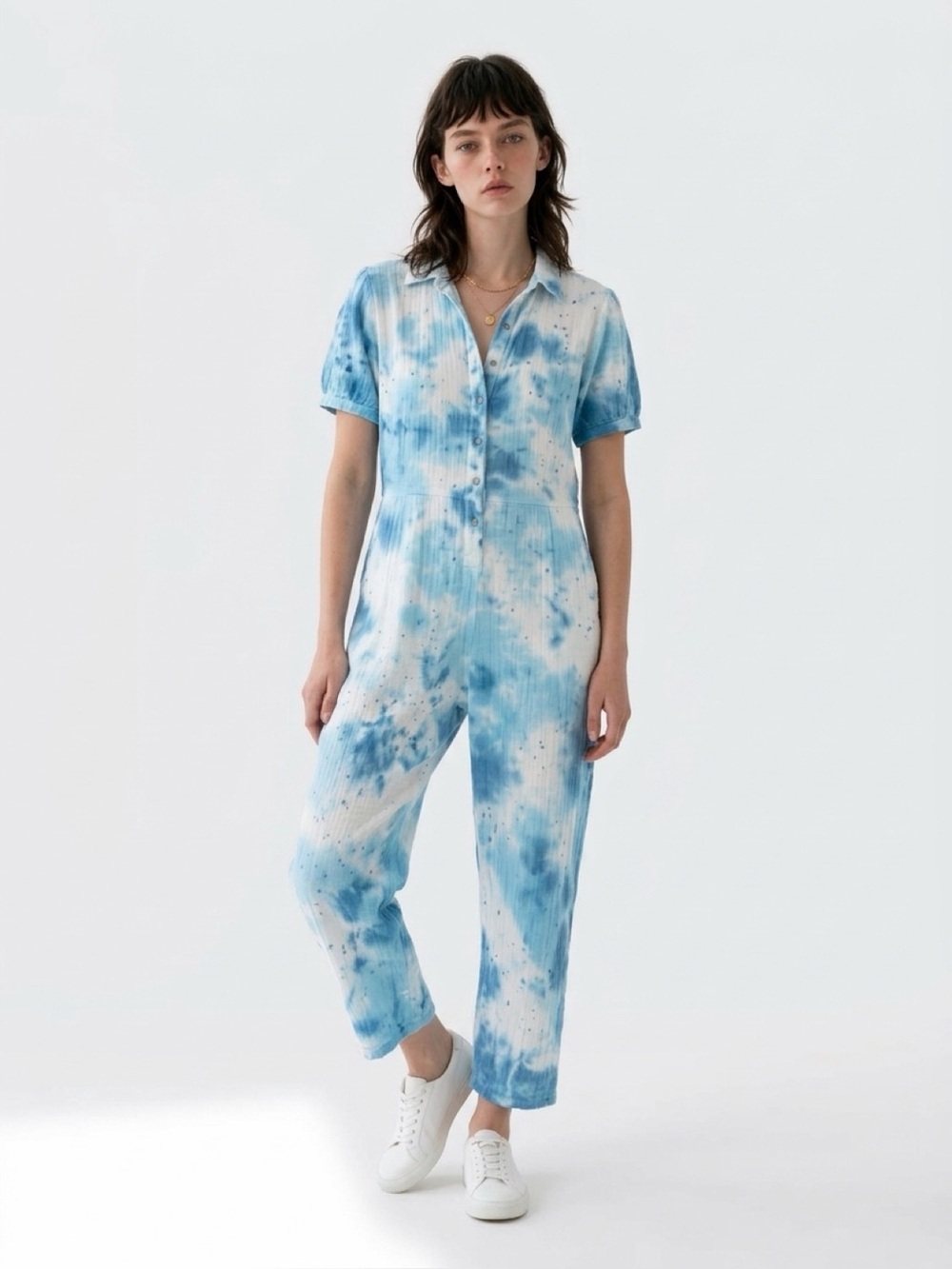 Free People Tie Dye Cotton Romper Jumpsuit Women’s Medium